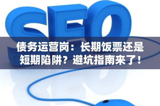 债务运营岗：长期饭票还是短期陷阱？避坑指南来了！